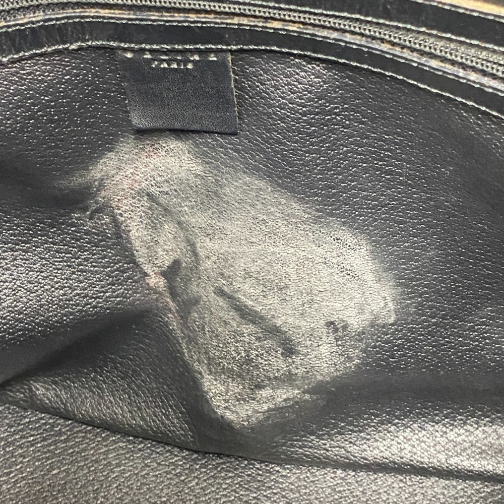 CELINE Circle Logo Macadam Handbag, Black - Picture 12 of 15